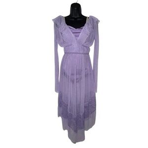 Weissman Lavender Long Sleeve Dress